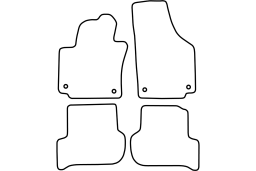 Volkswagen Golf Plus (1KP facelift) 2008-2014 5d car mat set (VW13GOMV)
