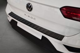 Rear bumper protector Volkswagen T-Roc (A1) 2017->   stainless steel anthracite matt (VW13TRBP) (1)