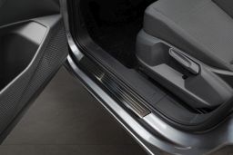 Door sill plates Volkswagen Caddy (SB) 2020-> stainless steel brushed anthracite 2 pieces (VW1CAEG) (1)