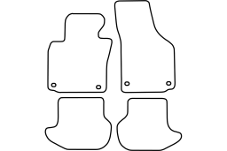 Volkswagen Eos 2006-2015 car mat set (VW1EOMV)