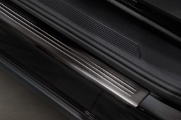 Door sill plates Volkswagen ID.4 2020-> stainless steel brushed anthracite 4 pieces (VW1I4EG) (1)