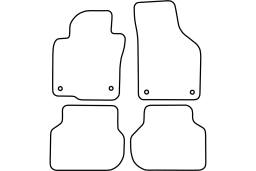 Volkswagen Jetta VI (1B) 2011- 4d car mat set (VW1JEMV)