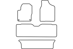 Volkswagen Sharan I (7M) 1995-2006 car mat set (VW1SHMV)