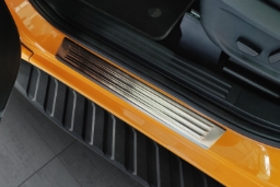 Door sill plates suitable for Volkswagen Amarok II 2023-> stainless steel brushed 4 pieces (VW2AMEG) (1)