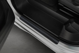 Door sill plates suitable for Volkswagen Multivan T7 (ST) 2022-> aluminium diamond plate matt black 4 pieces (VW2T7EG) (1)