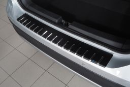 Rear bumper protector Volkswagen T-Cross (C1) 2018-present stainless steel - carbon foil (VW2TCBA) (1)