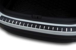 Rear bumper protector Volkswagen Taigo (CS) 2021->   stainless steel - carbon foil (VW2TGBA) (1)
