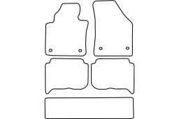Volkswagen Touran I (1T) 2003-2006 car mat set (VW2TOMV)