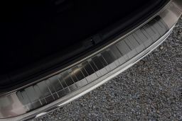 Volkswagen Passat Variant (B7) 2010-2014 rear bumper protector stainless steel black (VW38PABP) (1)
