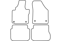 Volkswagen Caddy Combi (2K) 2004-2015 car mat set (VW3CAMV)