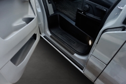 Door sill plates suitable for Volkswagen Transporter T7 2024-> aluminium diamond plate matt black 2 pieces (VW3T7EG) (1)