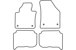 Volkswagen Touran I (1T) 2006-2010 car mat set (VW3TOMV)