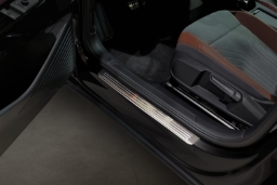 Door sill plates suitable for Volkswagen ID.4 2020-> stainless steel brushed 4 pieces (VW4I4EG) (1)