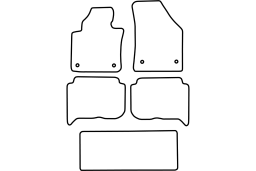 Volkswagen Touran I (1T) 2006-2010 car mat set (VW4TOMV)