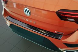 Volkswagen T-Roc (A1) 2017-present rear bumper protector stainless steel black (VW4TRBP)