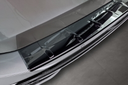 Rear bumper protector suitable for Volkswagen Passat Variant (B9) 2023-> wagon stainless steel high gloss black (VW51PABP) (1)
