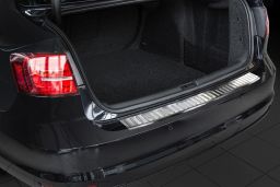 Rear bumper protector Volkswagen Jetta VI (1B) 2014-2018 4-door saloon stainless steel (VW5JEBP) (1)