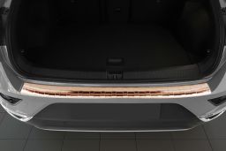 Volkswagen T-Roc (A1) 2017-present rear bumper protector stainless steel - copper look (VW5TRBP) (2)