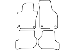 Volkswagen Golf V (1K) 2003-2007 3d & 5d car mat set (VW6GOMV)