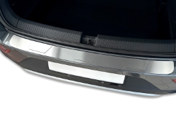 Rear bumper protector suitable for Volkswagen T-Roc 2017-> stainless steel brushed (VW6TRBA) (1)