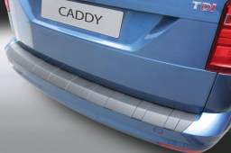 Rear bumper protector Volkswagen Caddy - Caddy Maxi (2K) 2015-2020   ABS - brushed alloy (VW8CABP) (1)