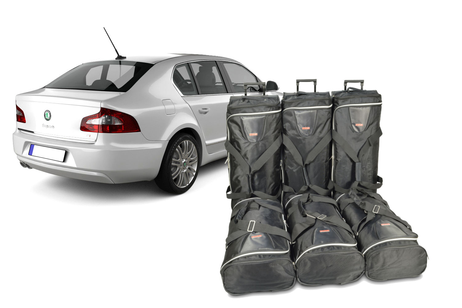 Set de sacs de voyage convient à Skoda Superb II (3T) 2008-2015 5 portes bicorps Original