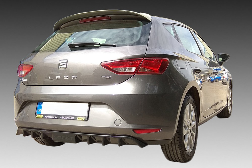 Diffuseur arrière convient à Seat Leon (5F) 2012-2017 3 portes bicorps ABS