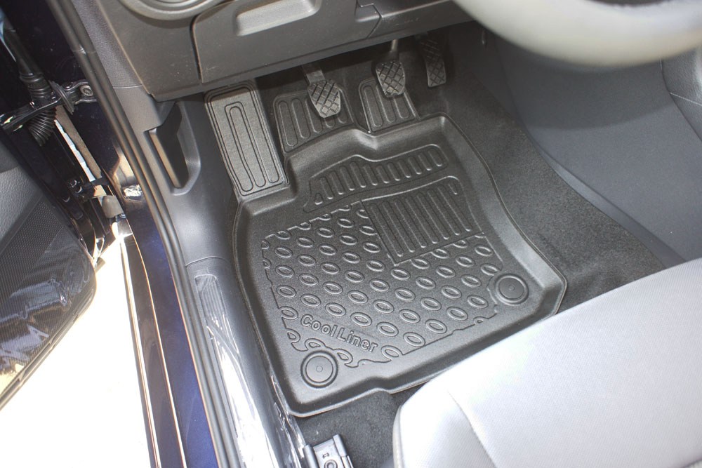 YEE PIN Tapis de Sol en Caoutchouc pour Seat Ateca SUV Tapis intérieur antidérapant pour Console Centrale de Rangement 