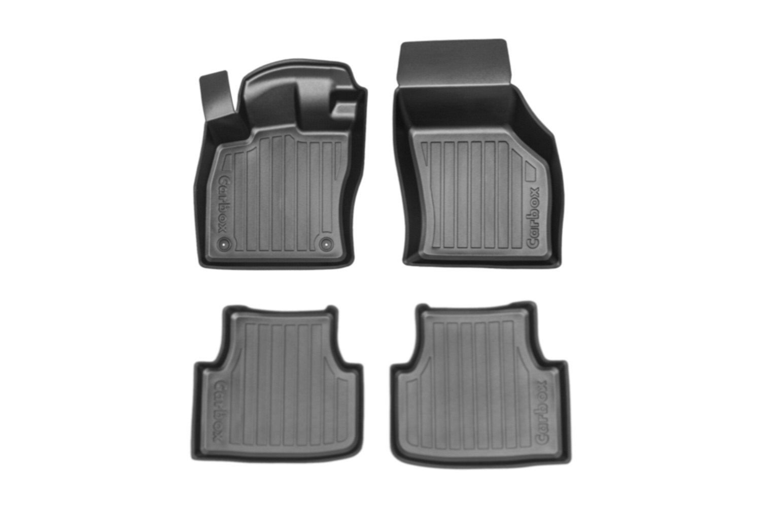 Fußmatten Seat Leon (5F) 2012-2020 5-Türer Schrägheck Carbox Floor PE Gummi - Set vorne + hinten