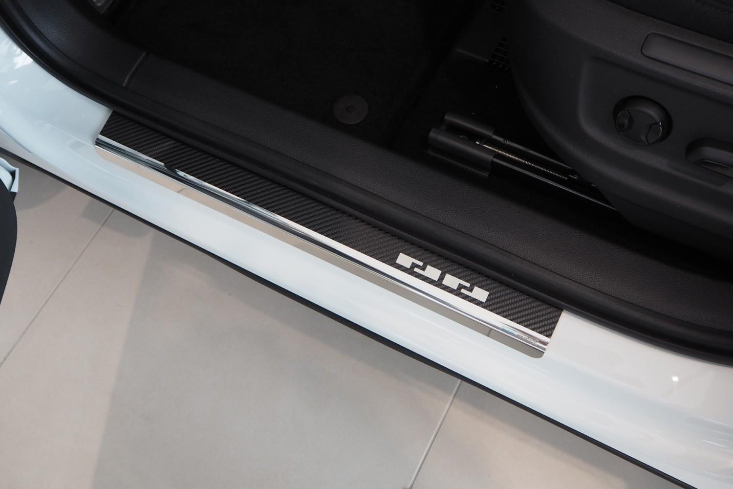 Door sill plates suitable for Seat Ateca (KH7) 2016-present stainless steel - carbon foil