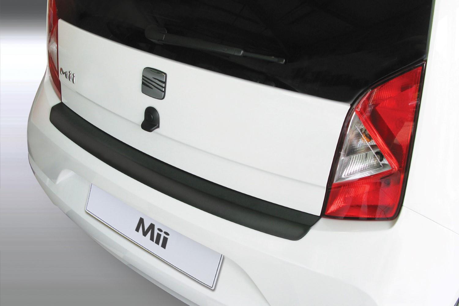 Rear bumper protector suitable for Seat Mii 2011-2021 3 & 5-door hatchback ABS - matt black