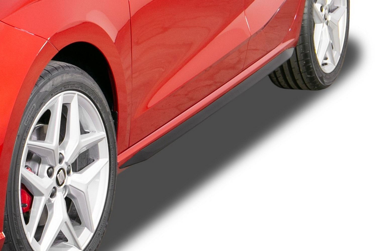 Side skirts suitable for Seat Ibiza (6F) 2017-present 5-door hatchback &#34;Slim&#34; ABS