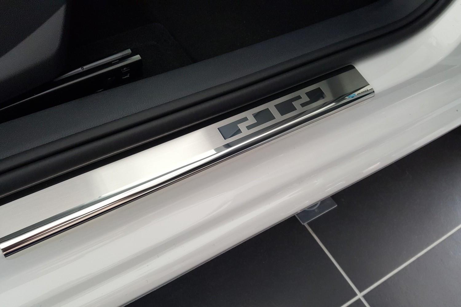 Door sill plates suitable for Seat Ibiza (6F) 2017-present 5-door hatchback stainless steel brushed