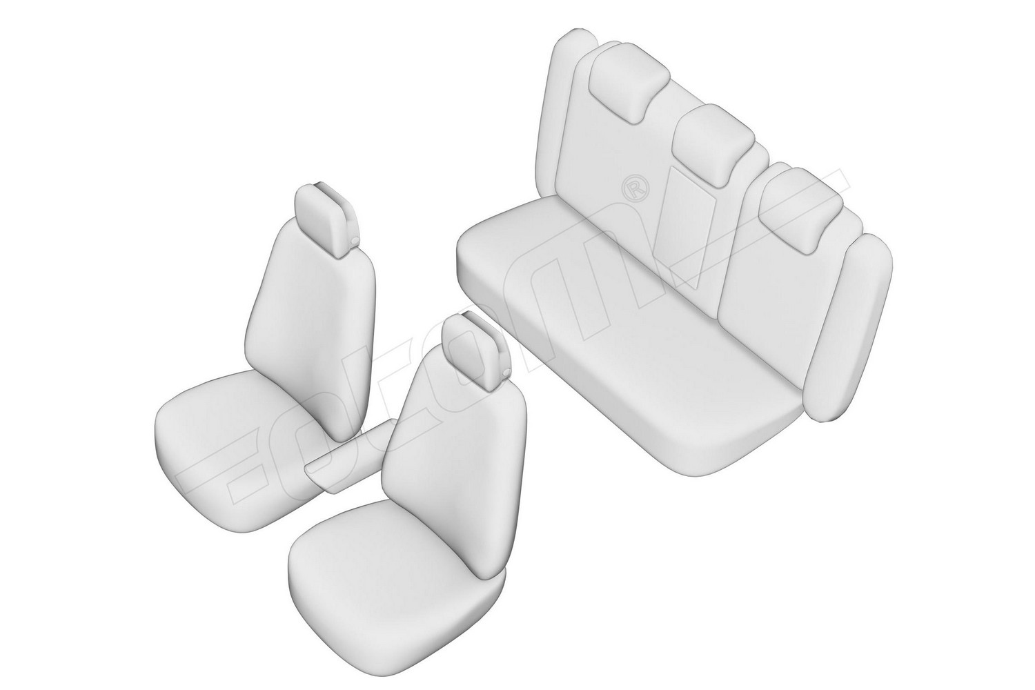 Seat covers line drawing / Sitzbezüge Strichzeichnung / Stoelhoezen lijntekening / Dessin au trait des housses de siège Seat covers line drawing / Sitzbezüge Strichzeichnung / Stoelhoezen lijntekening / Dessin au trait des housses de siège