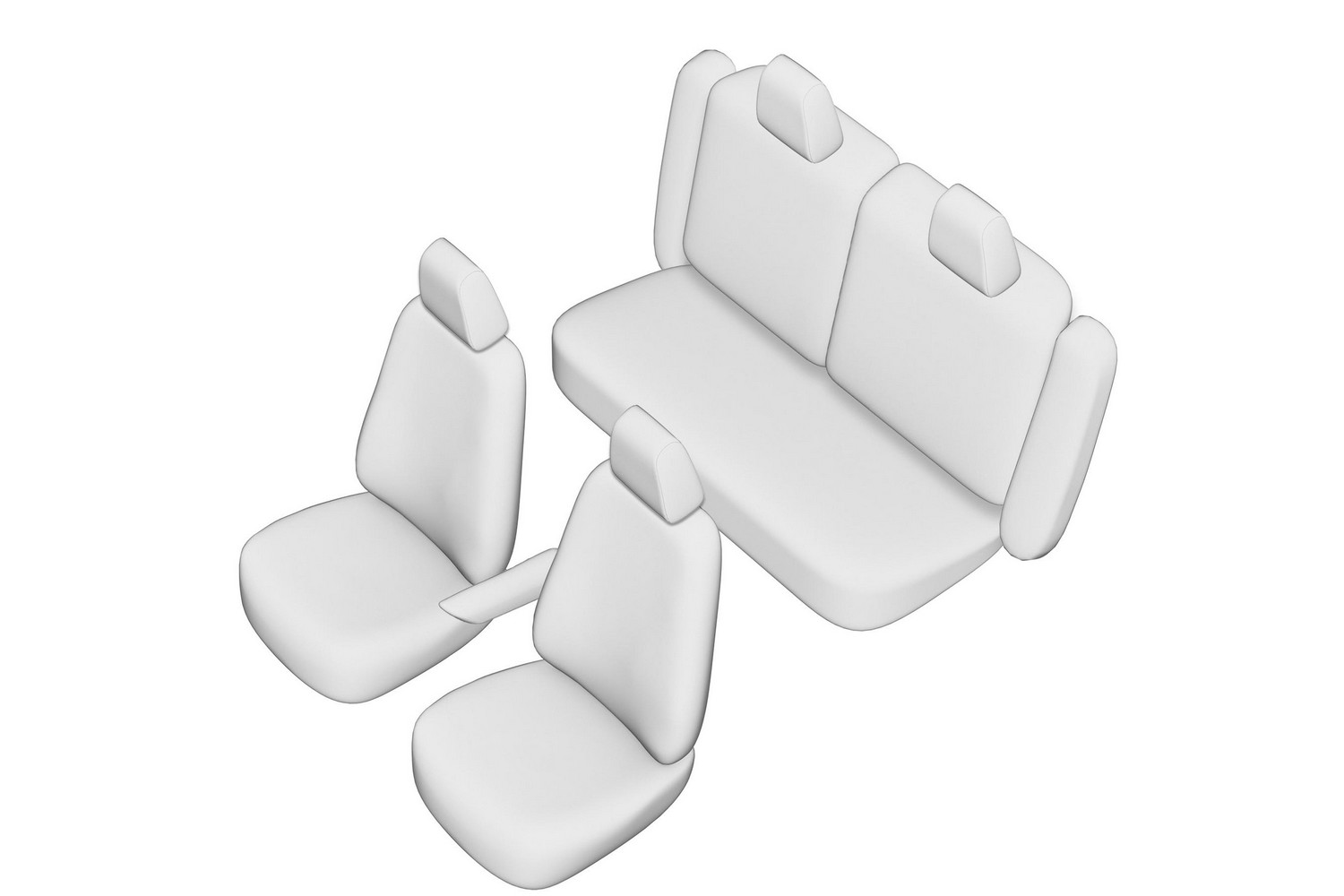 Seat covers line drawing / Sitzbez&uuml;ge Strichzeichnung / Stoelhoezen lijntekening / Dessin au trait des housses de si&egrave;ge