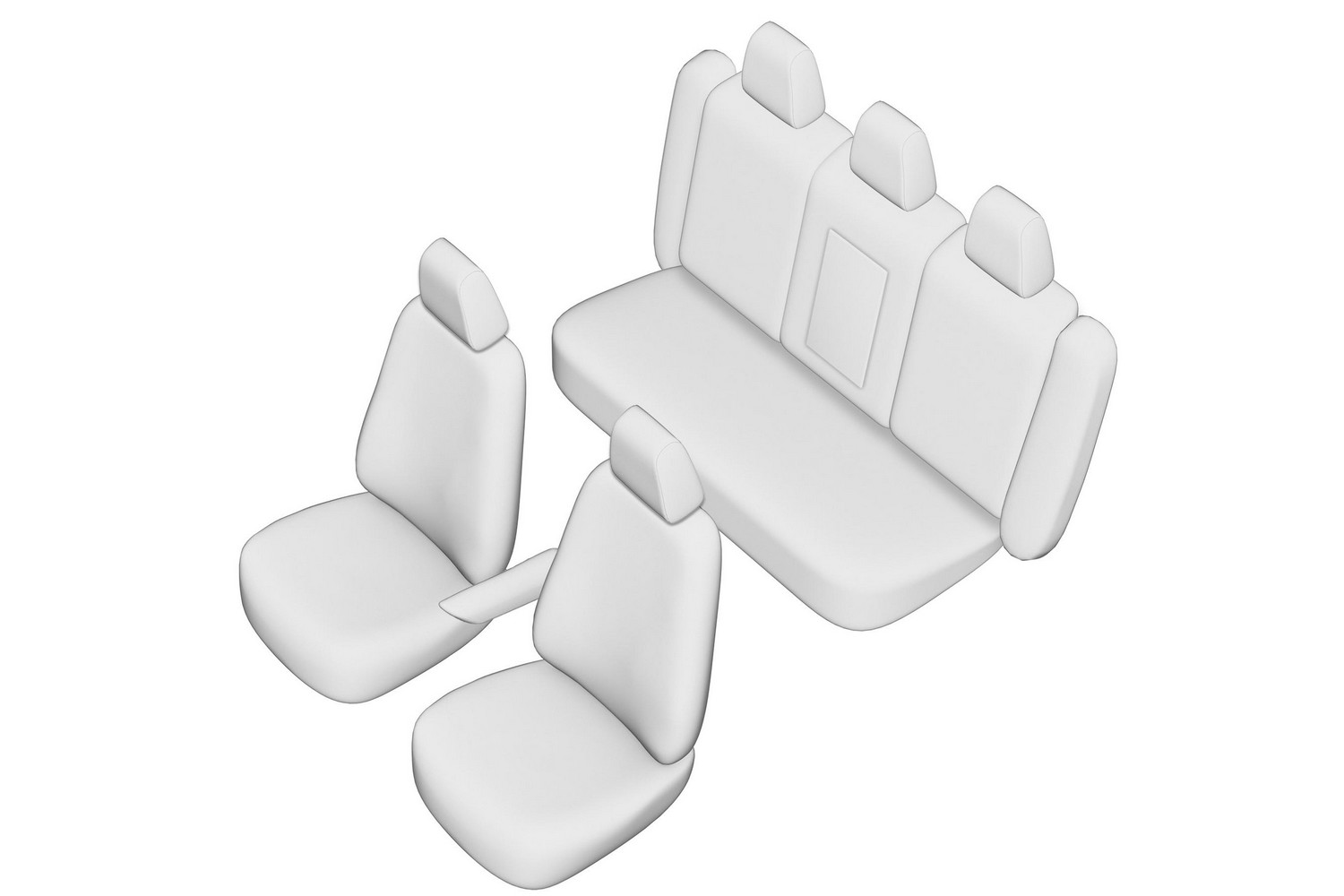 Seat covers line drawing / Sitzbez&uuml;ge Strichzeichnung / Stoelhoezen lijntekening / Dessin au trait des housses de si&egrave;ge