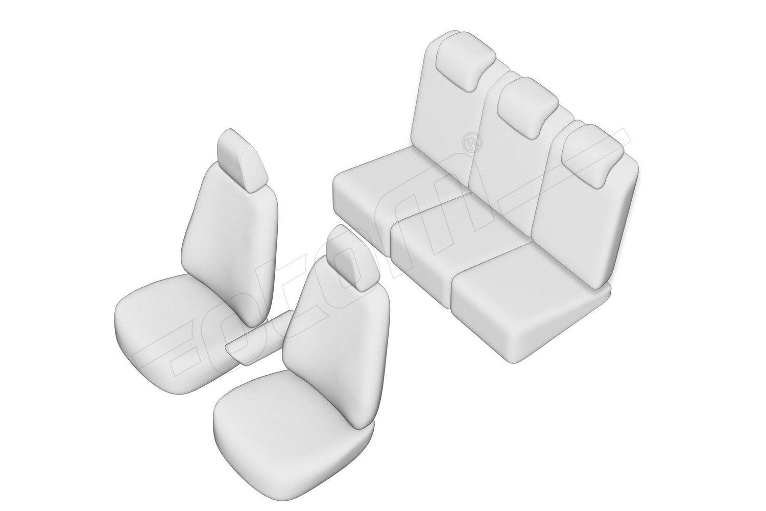 Seat covers line drawing / Sitzbezüge Strichzeichnung / Stoelhoezen lijntekening / Dessin au trait des housses de siège Seat covers line drawing / Sitzbezüge Strichzeichnung / Stoelhoezen lijntekening / Dessin au trait des housses de siège