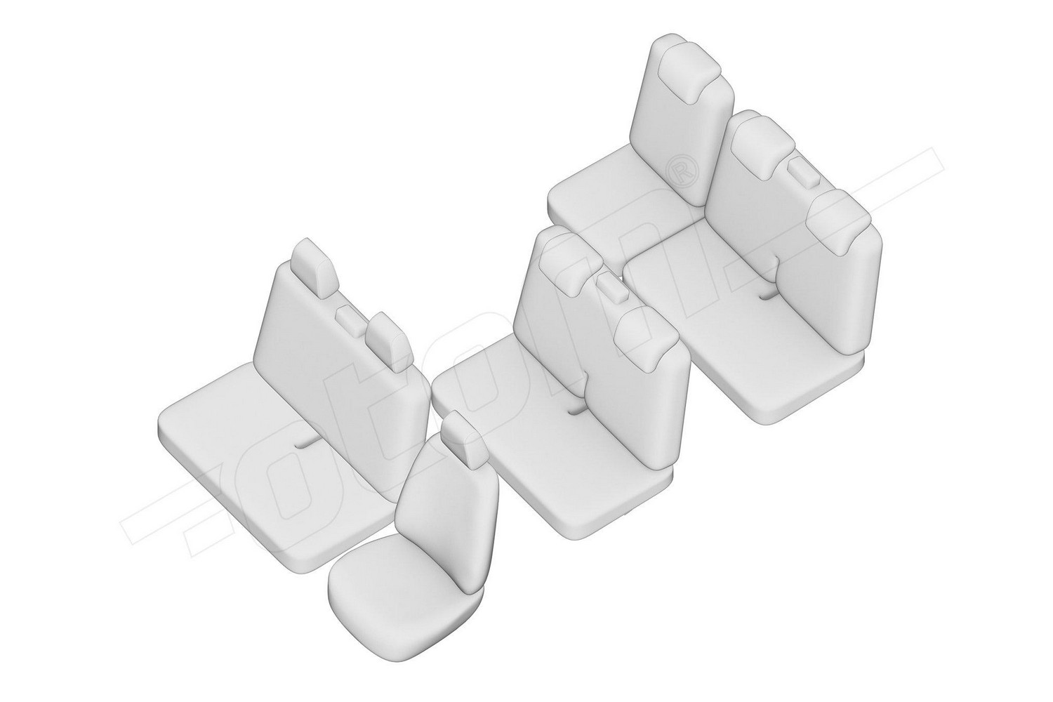 Seat covers line drawing / Sitzbezüge Strichzeichnung / Stoelhoezen lijntekening / Dessin au trait des housses de siège Seat covers line drawing / Sitzbezüge Strichzeichnung / Stoelhoezen lijntekening / Dessin au trait des housses de siège