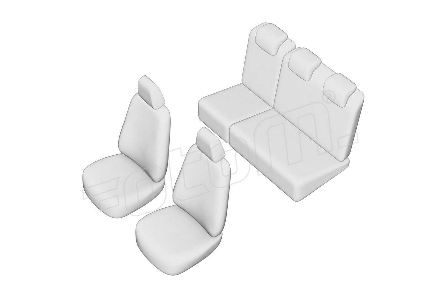 Seat covers line drawing / Sitzbez&uuml;ge Strichzeichnung / Stoelhoezen lijntekening / Dessin au trait des housses de si&egrave;ge