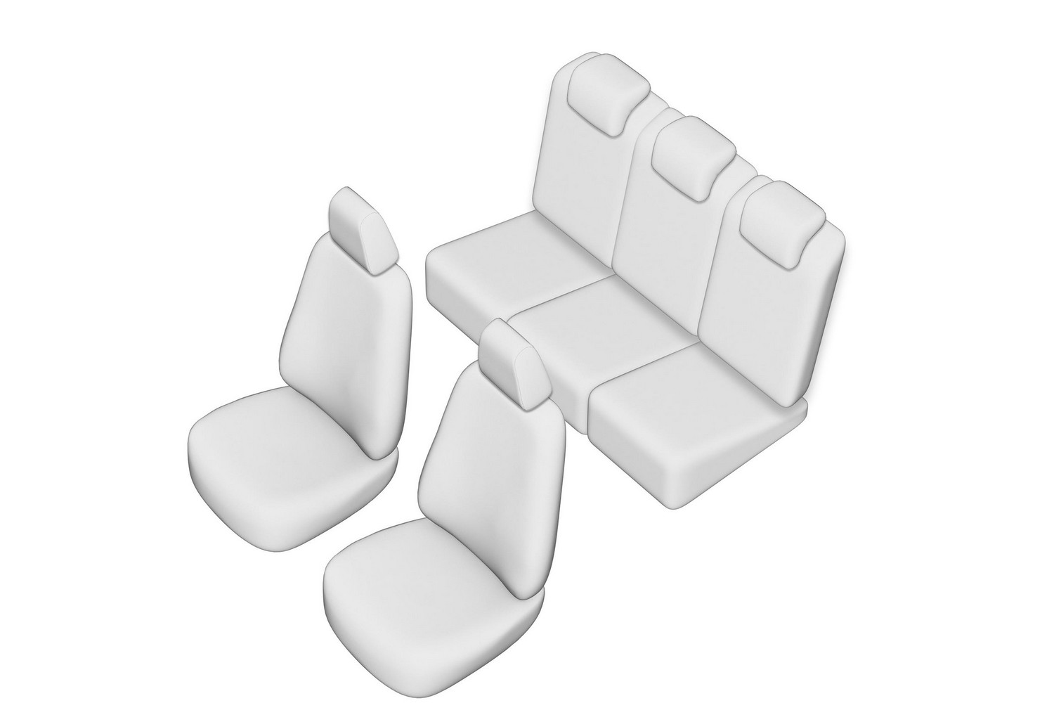 Seat covers line drawing / Sitzbez&uuml;ge Strichzeichnung / Stoelhoezen lijntekening / Dessin au trait des housses de si&egrave;ge