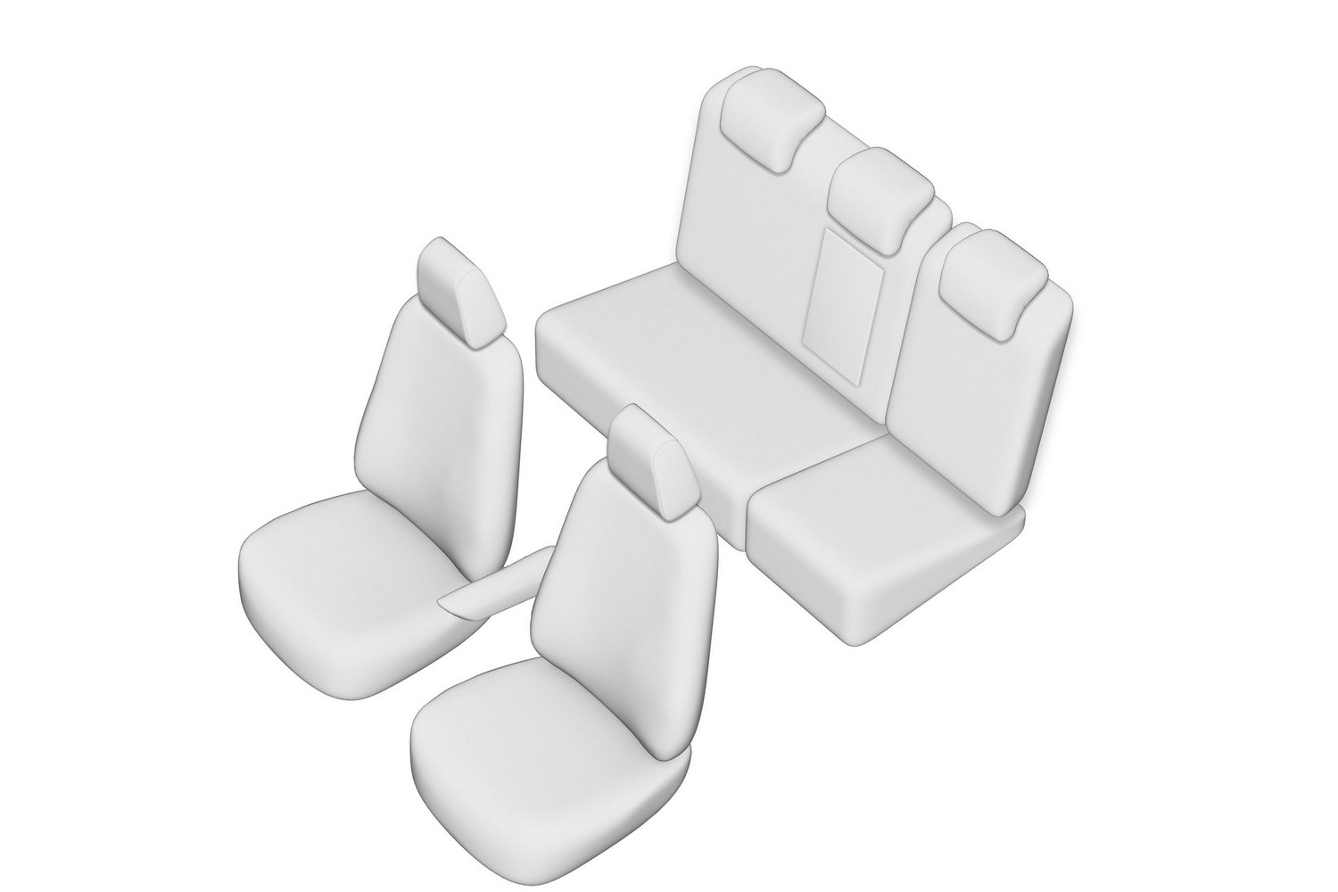 Seat covers line drawing / Sitzbez&uuml;ge Strichzeichnung / Stoelhoezen lijntekening / Dessin au trait des housses de si&egrave;ge