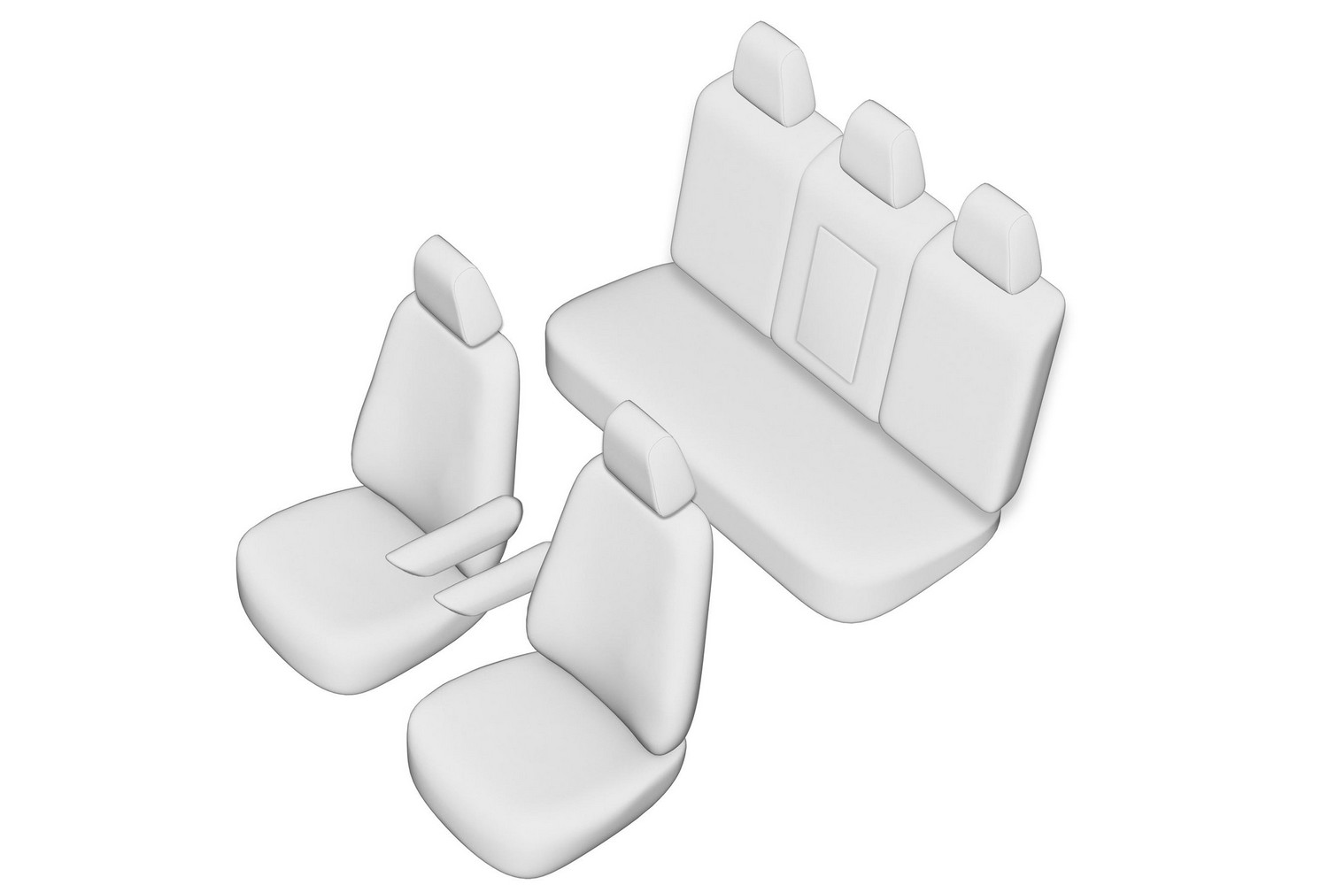 Seat covers line drawing / Sitzbez&uuml;ge Strichzeichnung / Stoelhoezen lijntekening / Dessin au trait des housses de si&egrave;ge