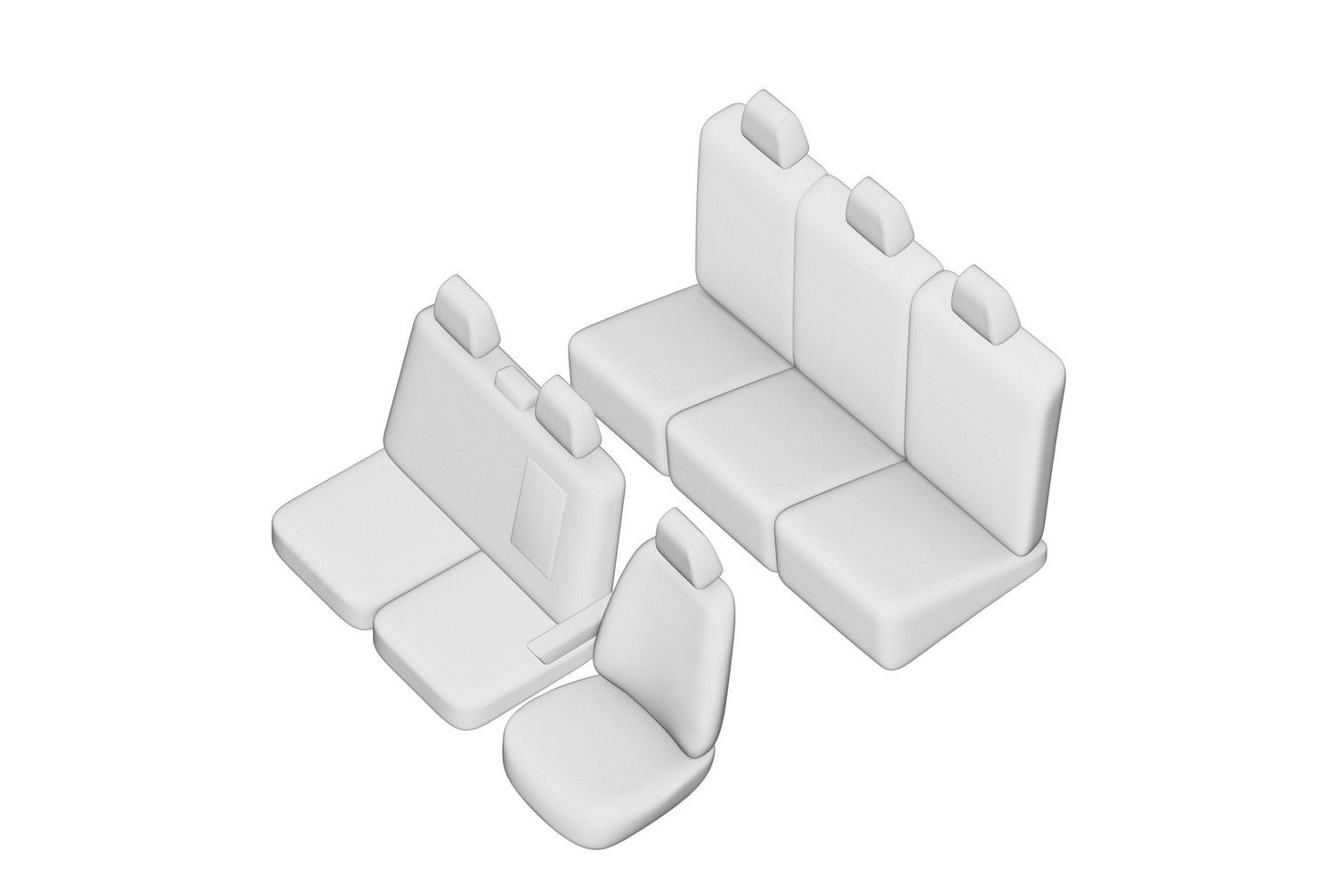 Seat covers line drawing / Sitzbez&uuml;ge Strichzeichnung / Stoelhoezen lijntekening / Dessin au trait des housses de si&egrave;ge