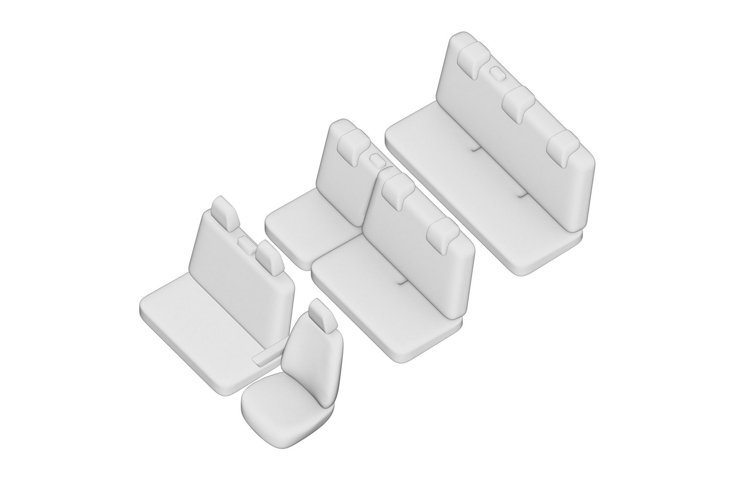 Seat covers line drawing / Sitzbezüge Strichzeichnung / Stoelhoezen lijntekening / Dessin au trait des housses de siège Seat covers line drawing / Sitzbezüge Strichzeichnung / Stoelhoezen lijntekening / Dessin au trait des housses de siège