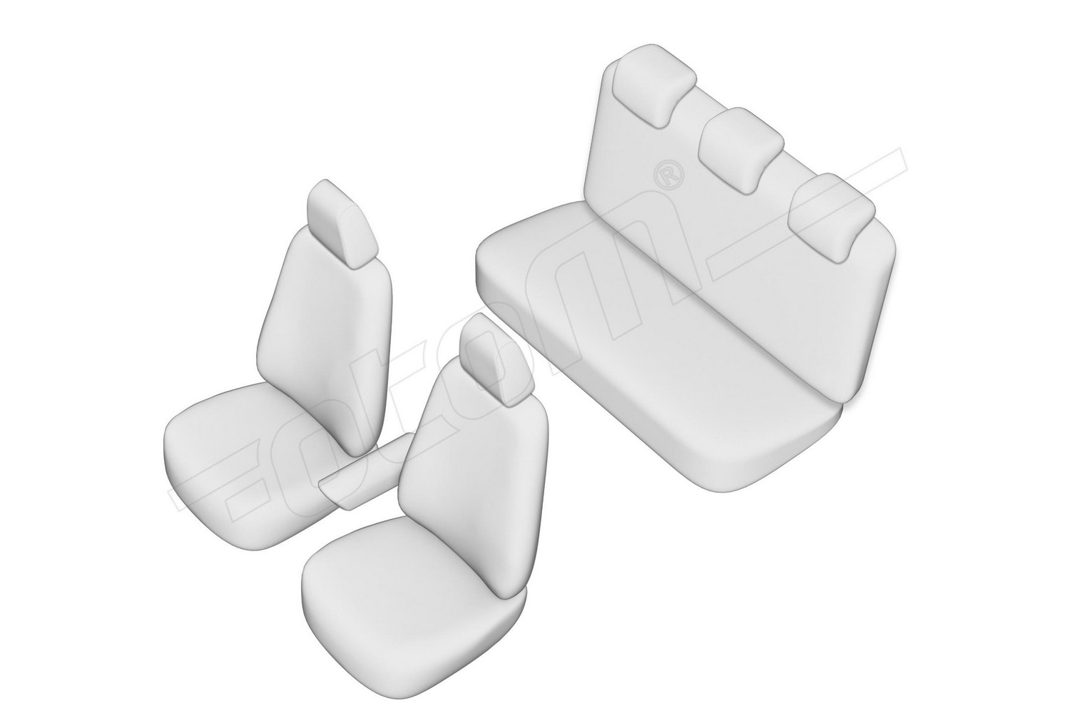 Seat covers line drawing / Sitzbez&uuml;ge Strichzeichnung / Stoelhoezen lijntekening / Dessin au trait des housses de si&egrave;ge
