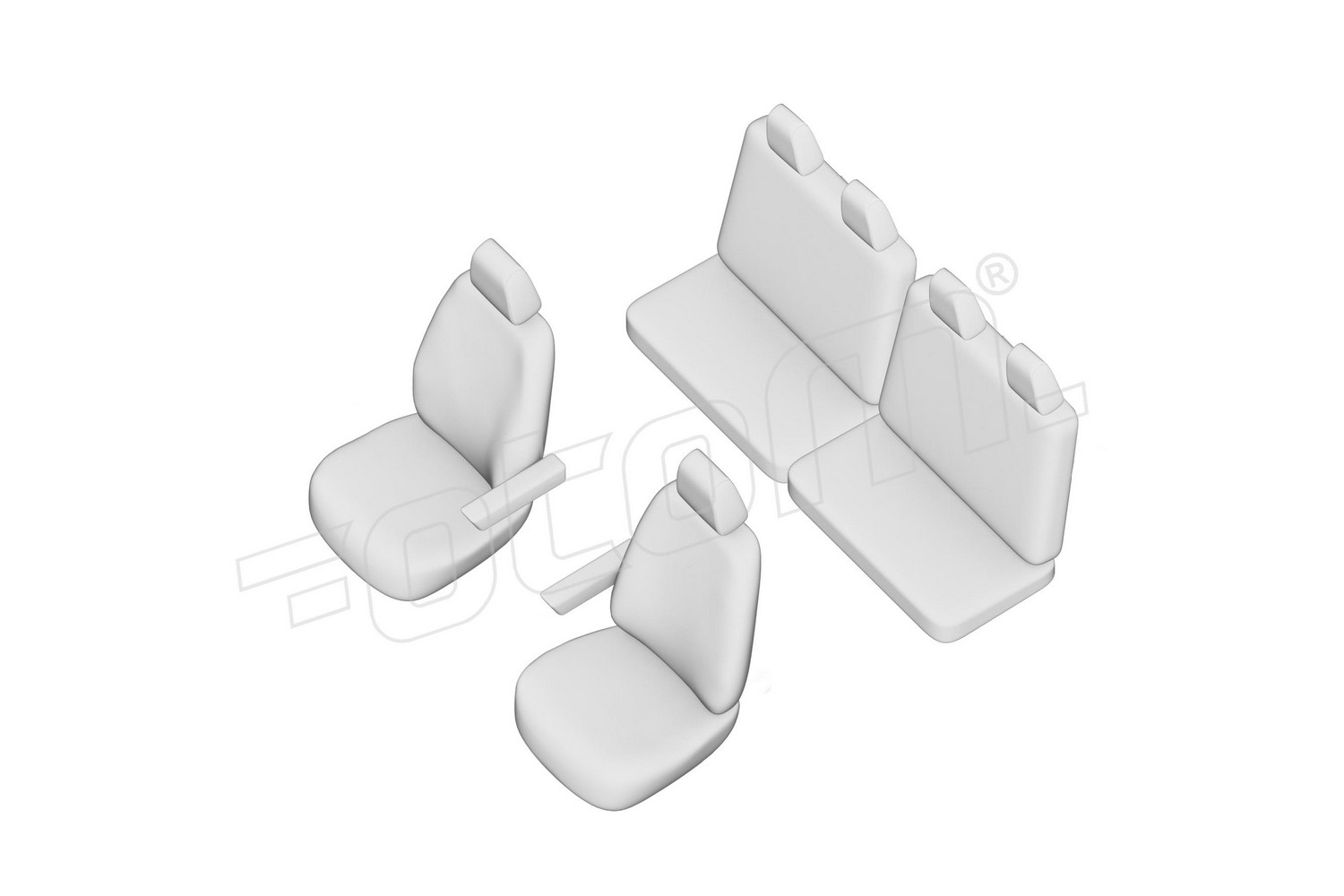 Seat covers line drawing / Sitzbez&uuml;ge Strichzeichnung / Stoelhoezen lijntekening / Dessin au trait des housses de si&egrave;ge