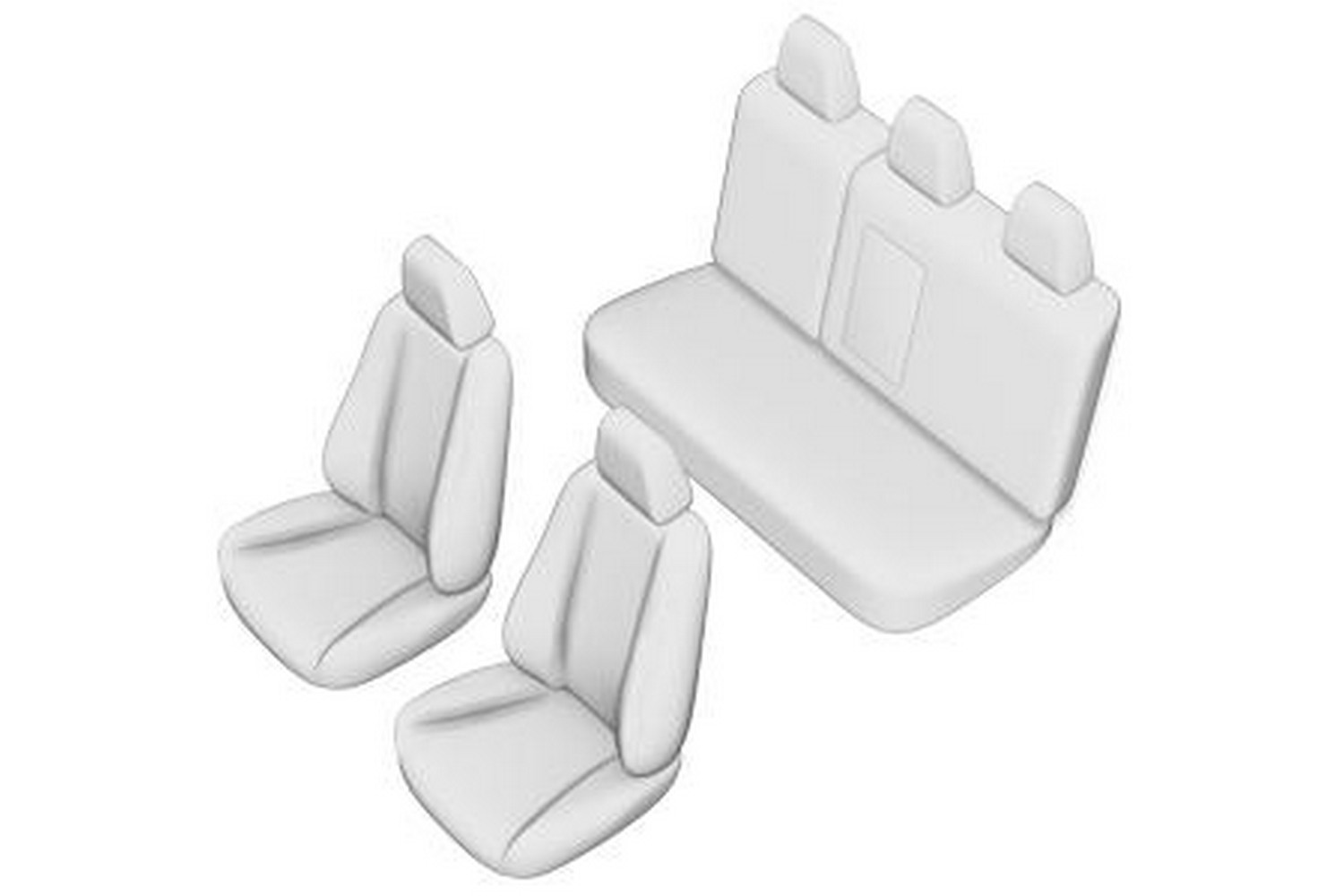 Seat covers line drawing / Sitzbez&uuml;ge Strichzeichnung / Stoelhoezen lijntekening / Dessin au trait des housses de si&egrave;ge