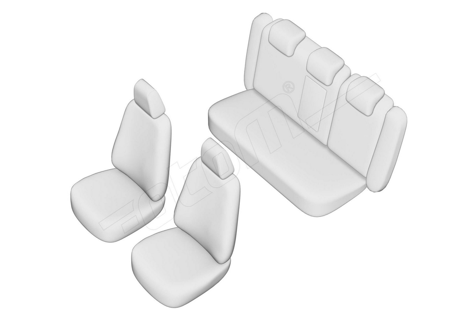 Seat covers line drawing / Sitzbez&uuml;ge Strichzeichnung / Stoelhoezen lijntekening / Dessin au trait des housses de si&egrave;ge