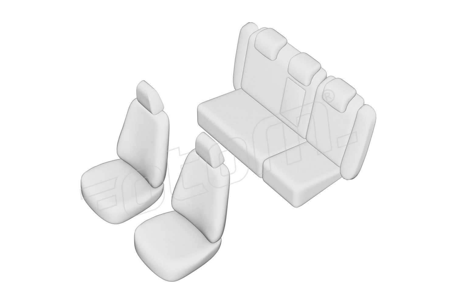 Seat covers line drawing / Sitzbez&uuml;ge Strichzeichnung / Stoelhoezen lijntekening / Dessin au trait des housses de si&egrave;ge