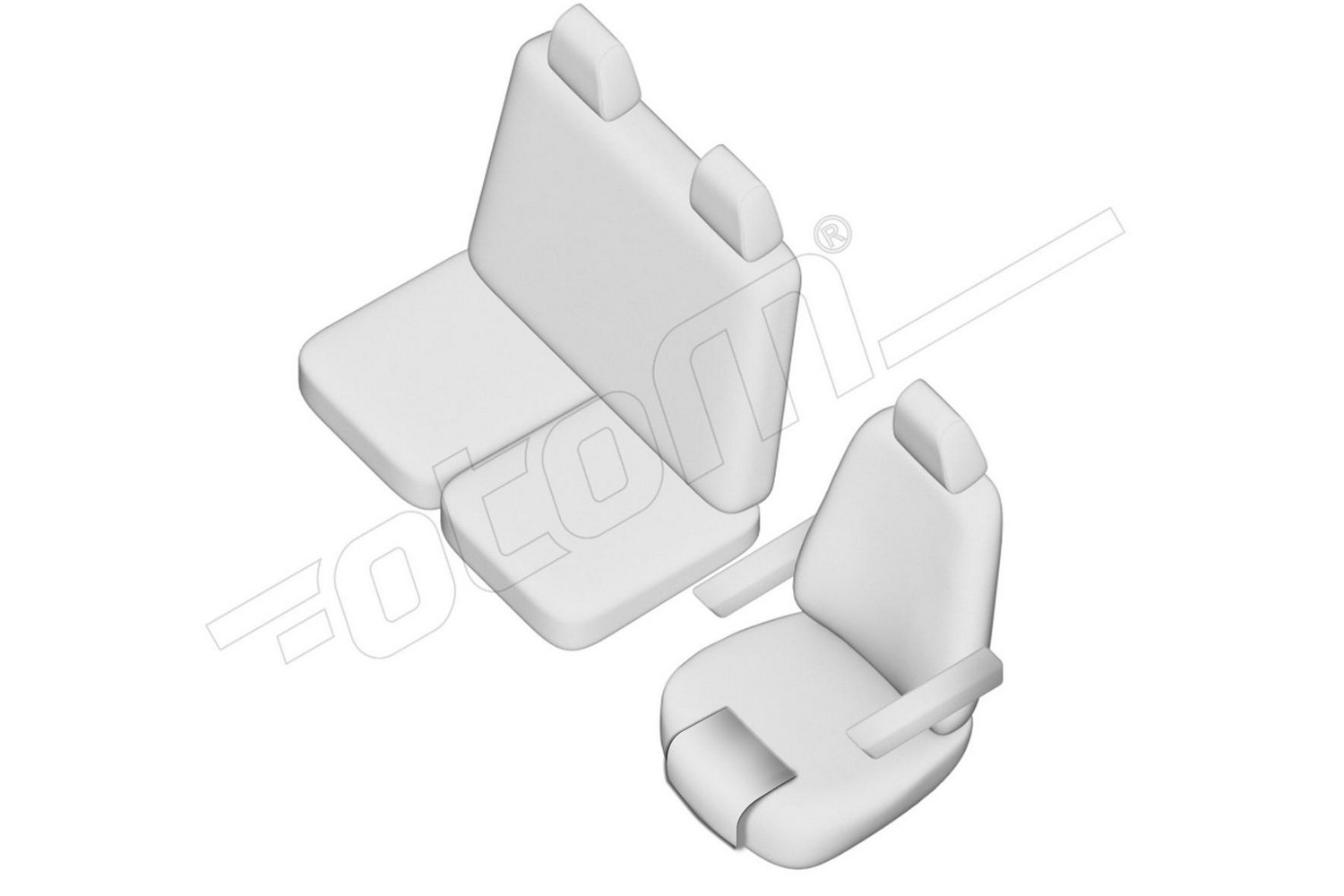 Seat covers line drawing / Sitzbez&uuml;ge Strichzeichnung / Stoelhoezen lijntekening / Dessin au trait des housses de si&egrave;ge
